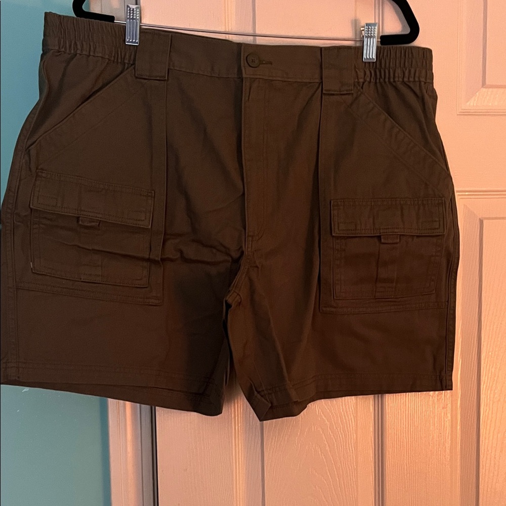 St. John's Bay Men's hiking  Shorts with Elastic Waist in burnt olive